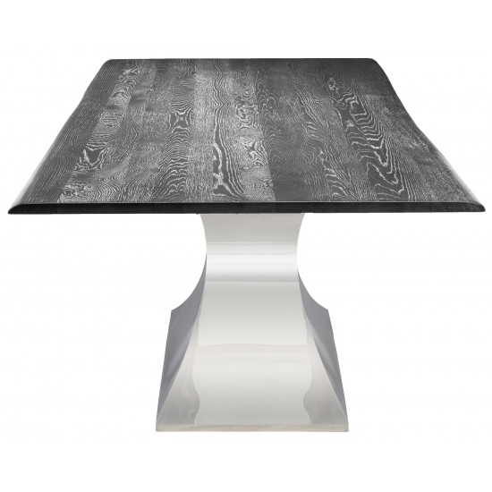 Praetorian Oxidized Grey Wood Dining Table, HGSX230