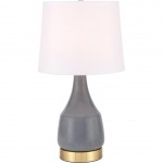 Elegant Decor Reverie 1 Light Gray Table Lamp