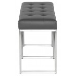 Celia Grey Naugahyde Occasional Bench