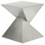 Giza Steel Silver Metal Side Table, HGSX365