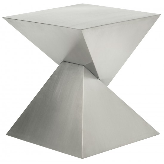 Giza Steel Silver Metal Side Table, HGSX365