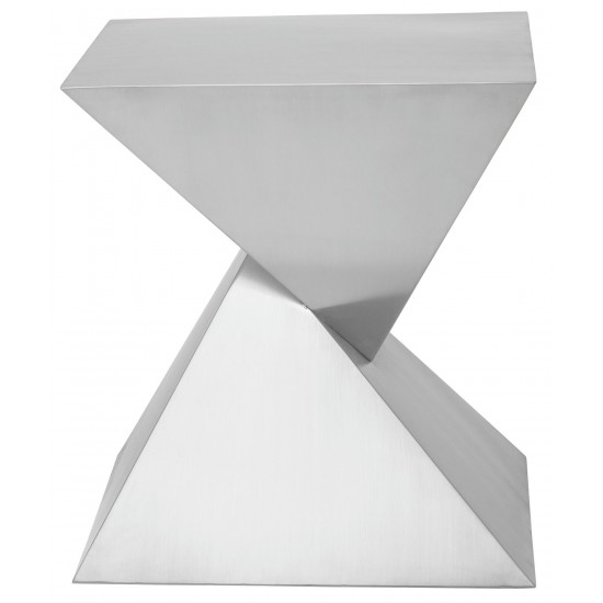 Giza Steel Silver Metal Side Table, HGSX365
