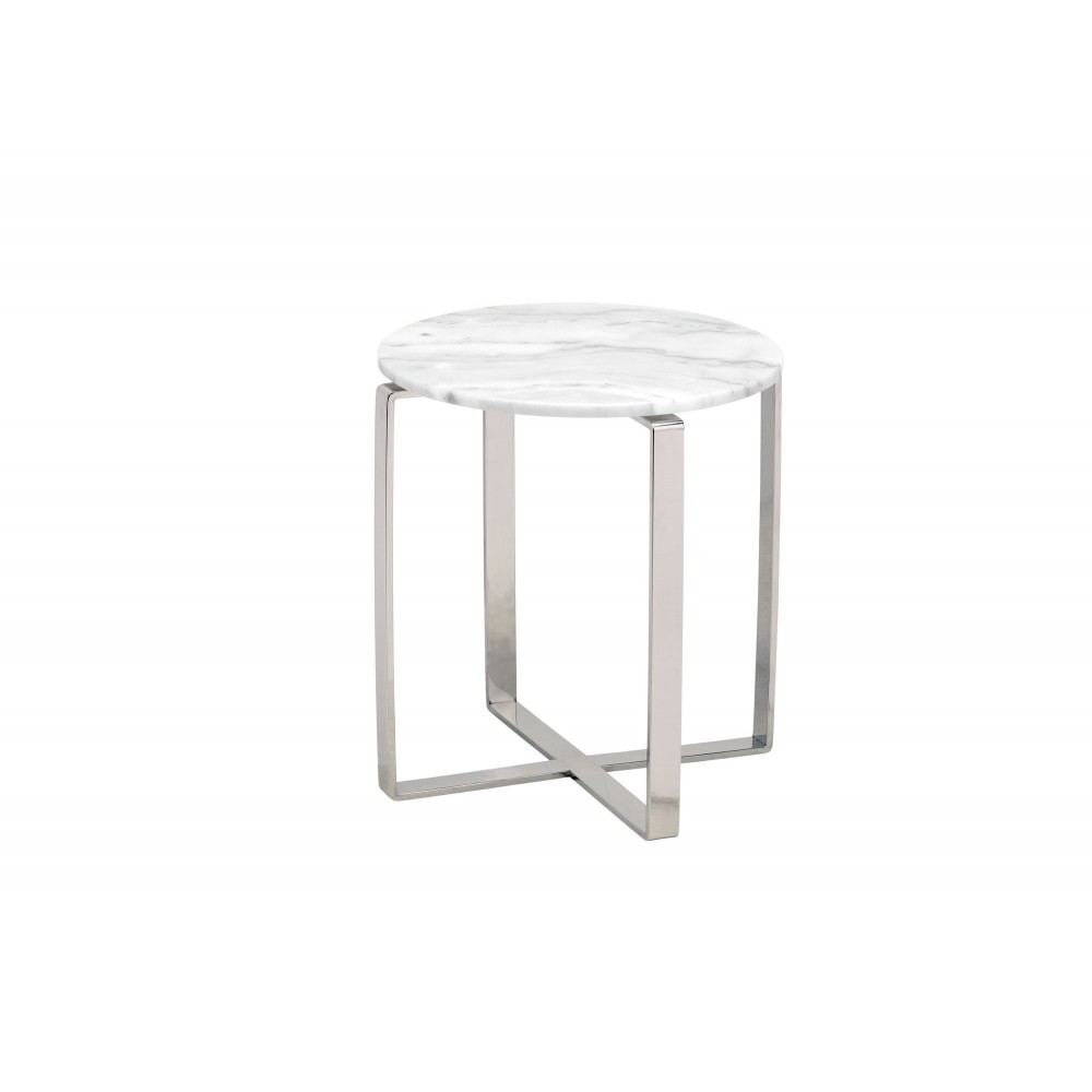 Rosa White Stone Side Table Rosa White Stone Side Table