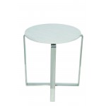 Rosa White Stone Side Table