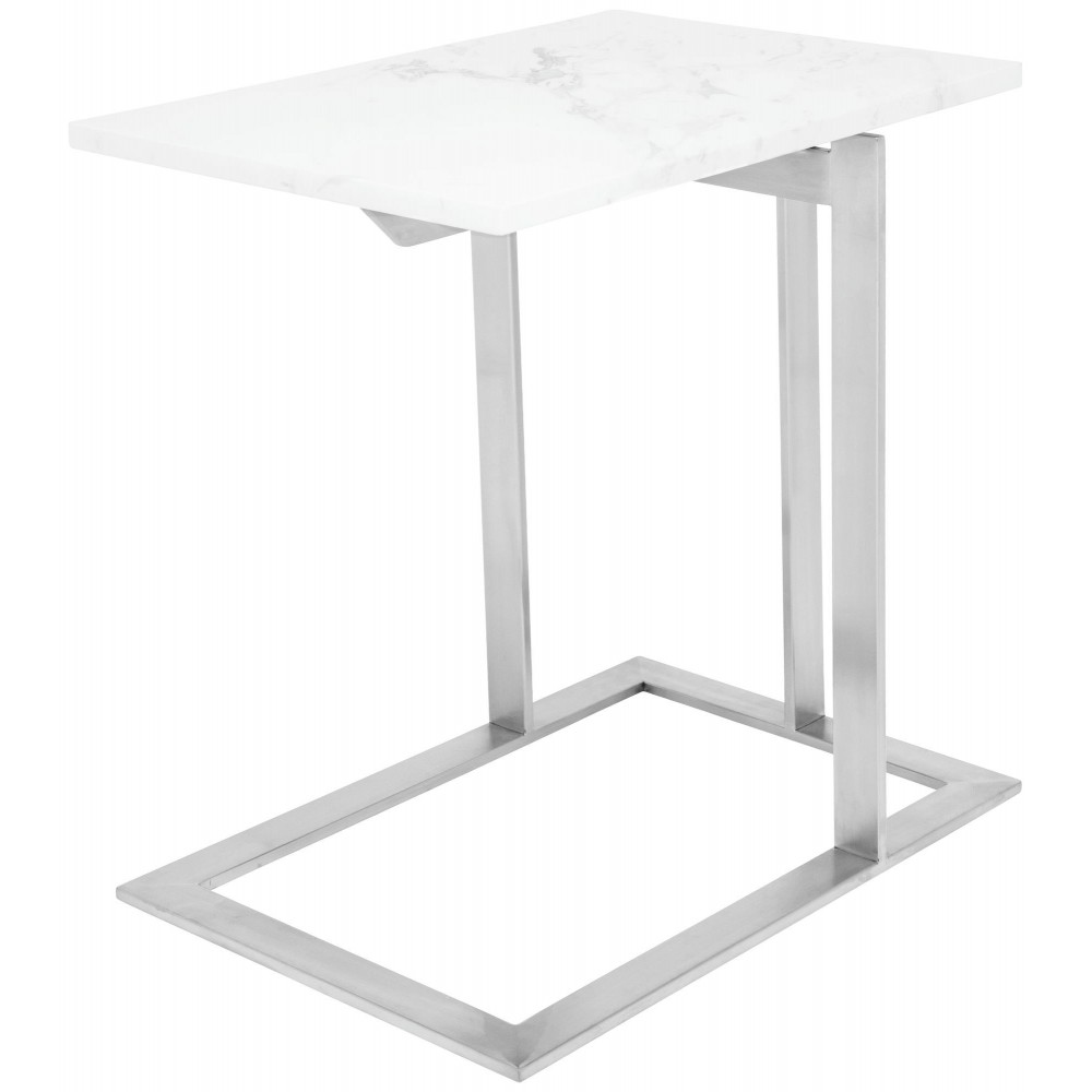 Dell White Stone Side Table, HGTA377