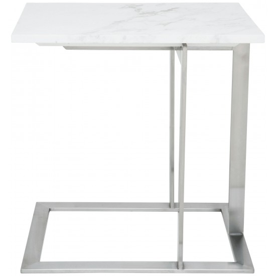 Dell White Stone Side Table, HGTA377