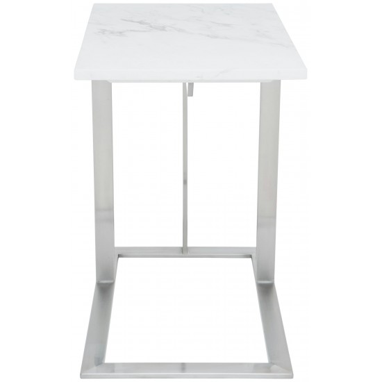 Dell White Stone Side Table, HGTA377