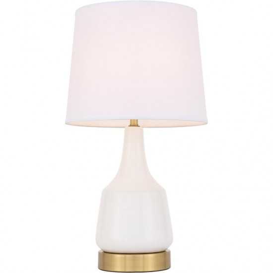 Elegant Decor Reverie 1 Light White Table Lamp