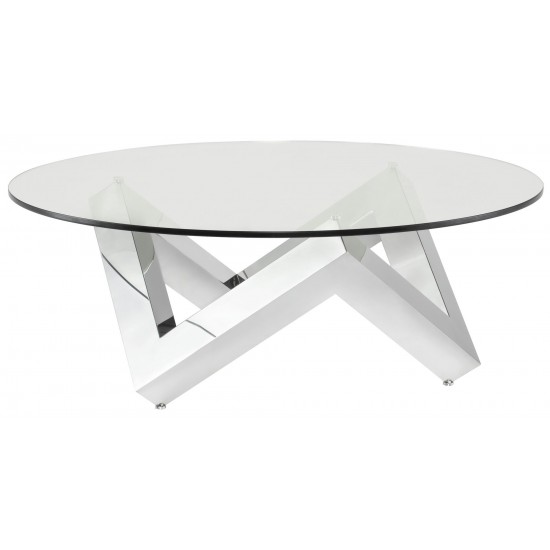 Como Silver Metal Coffee Table