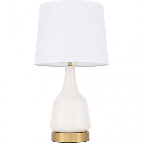 Elegant Decor Reverie 1 Light White Table Lamp