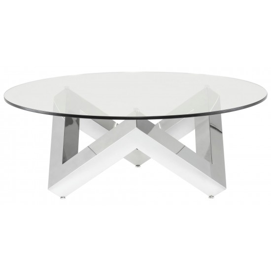 Como Silver Metal Coffee Table