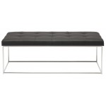 Caen Black Naugahyde Occasional Bench