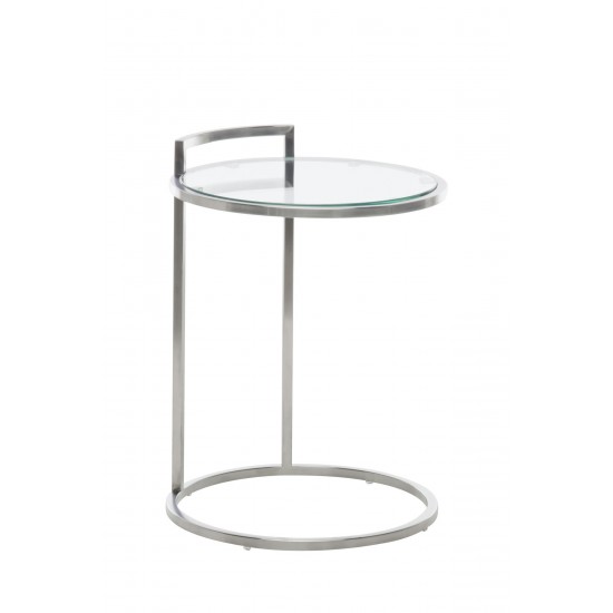 Lily Silver Metal Side Table