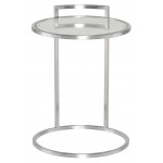 Lily Silver Metal Side Table