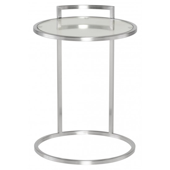 Lily Silver Metal Side Table