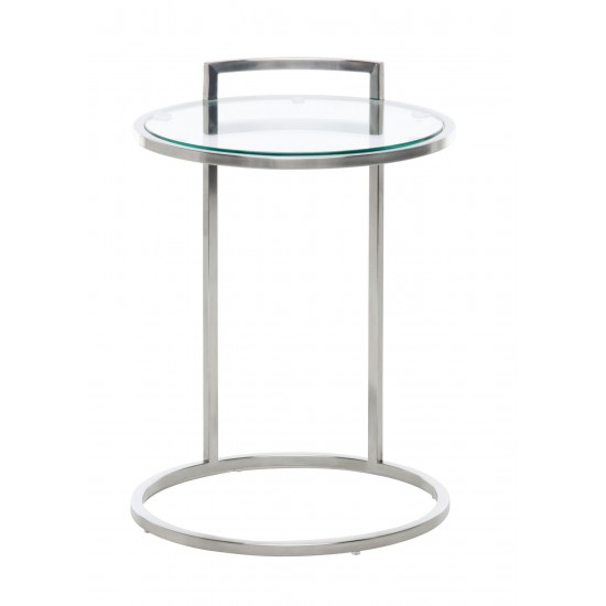 Lily Silver Metal Side Table