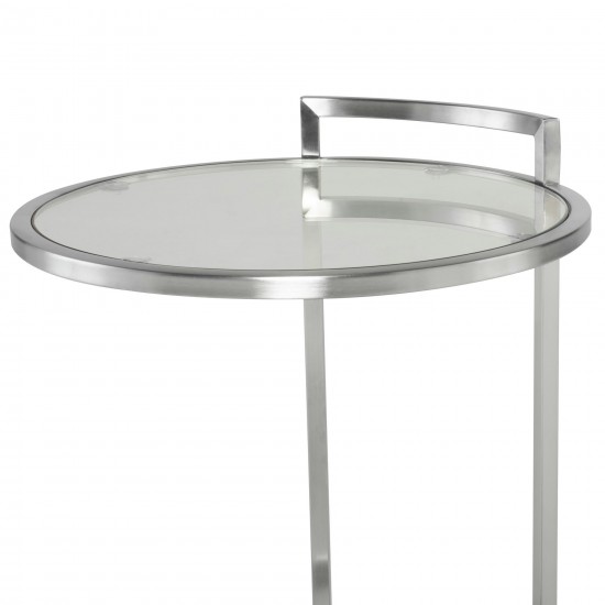 Lily Silver Metal Side Table