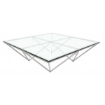 Origami Silver Metal Coffee Table