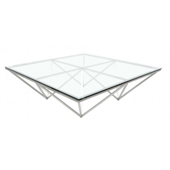 Origami Silver Metal Coffee Table