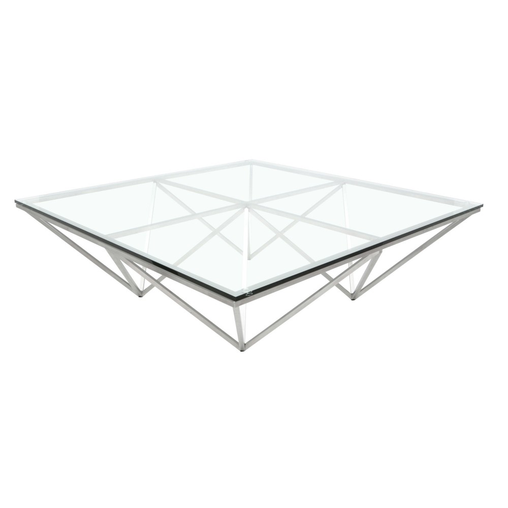 Origami Silver Metal Coffee Table