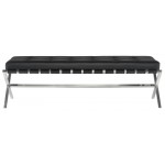 Auguste Black Naugahyde Occasional Bench, HGTA668