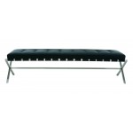 Auguste Black Naugahyde Occasional Bench, HGTA668