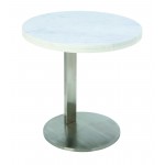 Alize White Stone Side Table