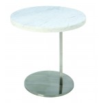 Alize White Stone Side Table