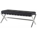 Auguste Black Naugahyde Occasional Bench, HGTA703