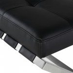 Auguste Black Naugahyde Occasional Bench, HGTA703