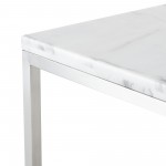 Verona White Stone Counter Table