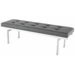 Louve Grey Naugahyde Occasional Bench, HGTA898