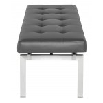 Louve Grey Naugahyde Occasional Bench, HGTA898