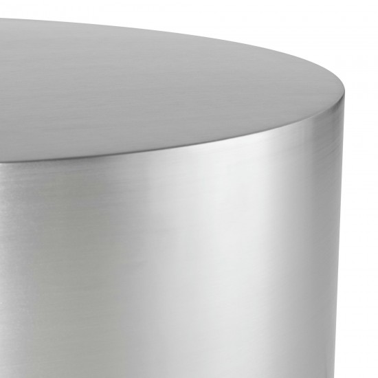 Piston Silver Metal Side Table