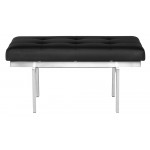 Louve Black Naugahyde Occasional Bench, HGTB130