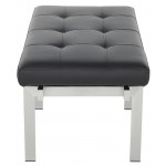 Louve Black Naugahyde Occasional Bench, HGTB130