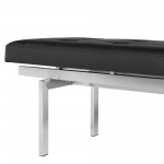 Louve Black Naugahyde Occasional Bench, HGTB130