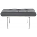 Louve Grey Naugahyde Occasional Bench, HGTB132