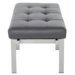 Louve Grey Naugahyde Occasional Bench, HGTB132