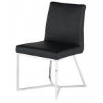 Patrice Black Naugahyde Dining Chair