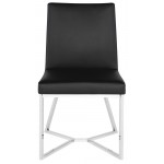 Patrice Black Naugahyde Dining Chair