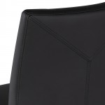 Patrice Black Naugahyde Dining Chair