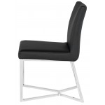 Patrice Black Naugahyde Dining Chair