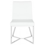 Patrice White Naugahyde Dining Chair