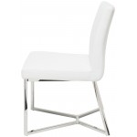 Patrice White Naugahyde Dining Chair