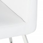 Patrice White Naugahyde Dining Chair