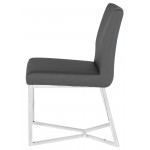 Patrice Grey Naugahyde Dining Chair