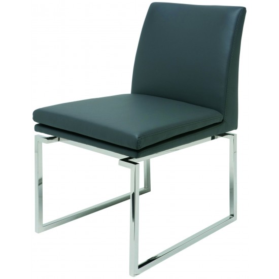 Savine Grey Naugahyde Dining Chair