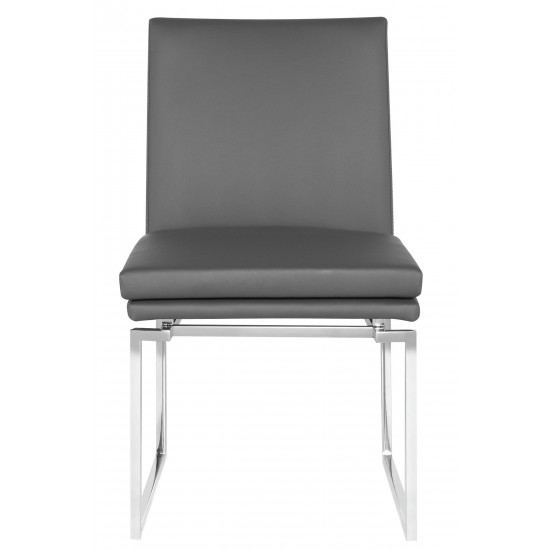 Savine Grey Naugahyde Dining Chair