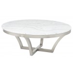 Aurora White Stone Coffee Table, HGTB168